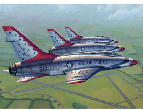 Go to product TRUMPETER 02822 - 1:48 F-100D in Thunderbirds livery