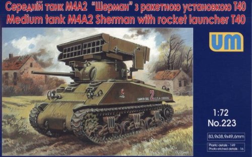 Go to product UNIMODELS 223 - 1:72 Medium tank M4A2 Sherman with rocket launcher T40