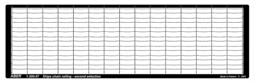 Go to product ABER 1:200-07  - 1:200 Ship chain railing - second selection - two horizontal bars