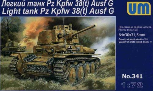 Go to product UNIMODELS 341 - 1:72 Light Tank PzKpfw 38 (t) Ausf.G