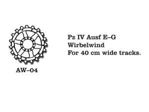 Friulmodel AW-04 - 1:35 Pz IV Ausf E-G Wirbelwind metal sprocket wheels for 40cm wide tracks