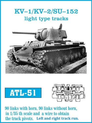 Go to product Friulmodel ATL-051 - 1:35 KV-1 / KV-2 / SU-152 light type metal tracks