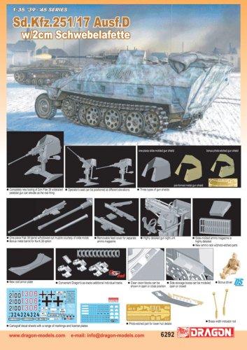 Go to product DRAGON 6292 - 1:35 Sd.Kfz.251/17 Ausf.D w/2cm Schwebelafette