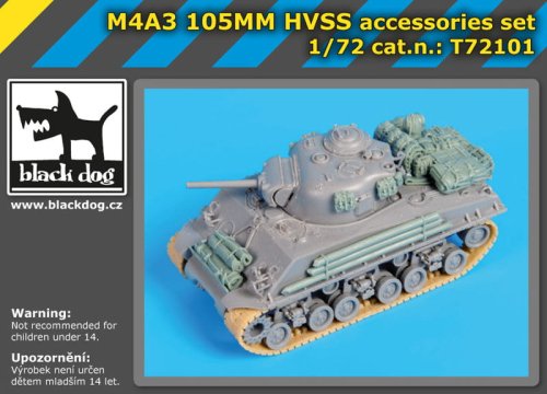 Go to product BLACK DOG T72101 - 1:72 M4A3 105MM HVSS accessories set
