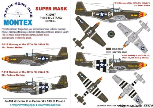 Go to product MONTEX K32087 - 1:32 P-51 B Mustang