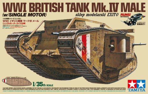 Go to product TAMIYA 30057 - 1:35 WWI British Tank Mk.IV Male (w/Single Motor)