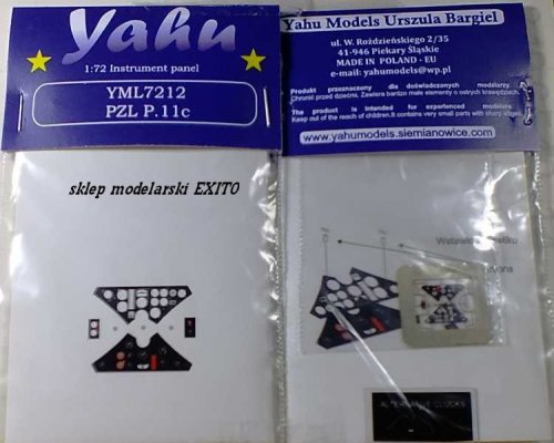 Go to product YAHU YML7212 - 1:72 PZL P.11c - Instrument Panel