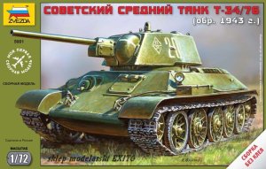 ZVEZDA 5001 - 1:72 Soviet Tank T-34/76 (1943)