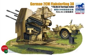 BRONCO CB 35057 - 1:35 2cm Flakvierling 38 w/trailer