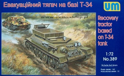 Go to product UNIMODELS 389 - 1:72 Recovery tractor based on T-34 tank