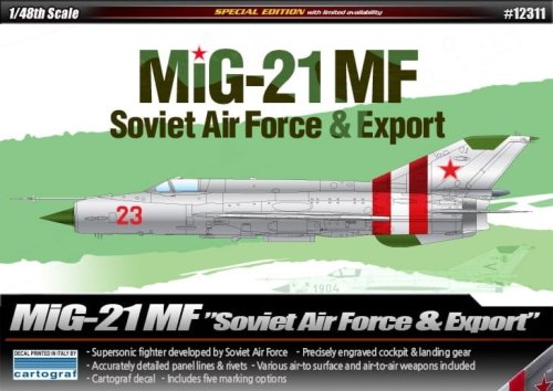 Go to product ACADEMY 12311 - 1:48 MiG-21MF Soviet Air Force & Export