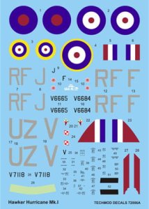 TECHMOD 72006 - 1:72 Hawker Hurricane Mk.I