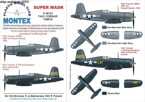 Go to product MONTEX K48151 - 1:48 F4U-1 Corsair