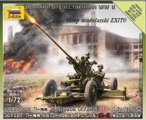 ZVEZDA 6115 - 1:72 Soviet 37-mm Anti-aircraft Gun 61-K with Crew