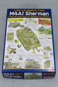 ASUKA (TASCA) 35022 - 1:35 U.S. Medium Tank M4A1 Sherman Late Production w/Hedgerow Cutter