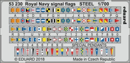 Go to product EDUARD 53230 - 1:700 Royal Navy signal flags - Steel