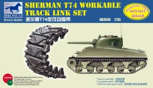 BRONCO AB 3545 - 1:35 Sherman T74 Workable Track Link Set