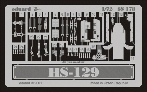Go to product EDUARD SS178 - 1:72 Hs 129