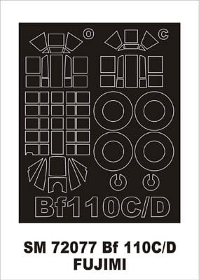 Go to product MONTEX SM72077 - 1:72 Messerschmitt Bf-110 C/D