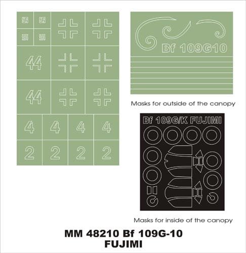 Go to product MONTEX MM48210 - 1:48 Messerchmitt Bf-109 G-10