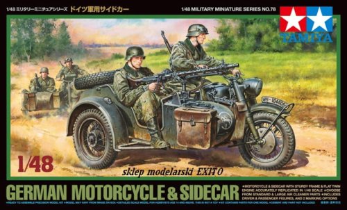 Go to product TAMIYA 32578 - 1:48 German Motorcycle & Sidecar