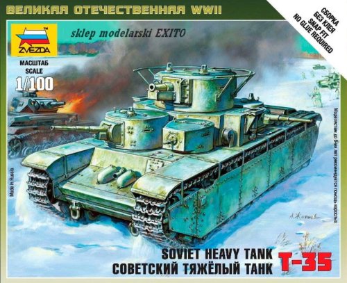 Go to product ZVEZDA 6203 - 1:100 Soviet heavy tank T-35