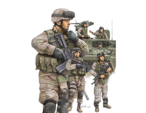 Go to product TRUMPETER 00424 - 1:35 Modern U.S. Army Armor Crewman & Infantry