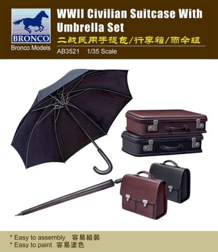Go to product BRONCO AB 3521 - 1:35 WWII Suitcase with Umbrella Set