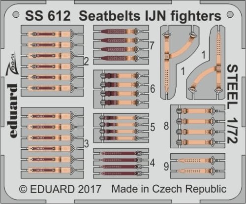 Go to product EDUARD SS612 - 1:72 Seatbelts IJN fighters - Steel