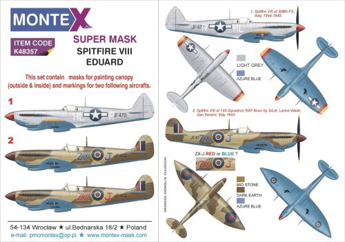 Go to product MONTEX K48357 - 1:48 Spitfire Mk.VIII