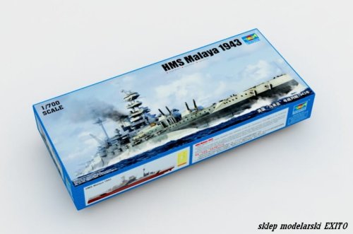 Go to product TRUMPETER 05799 - 1:700 HMS Malaya 1943