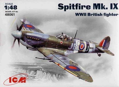 Go to product ICM 48061 - 1:48 Spitfire Mk.IX, WWII British Fighter