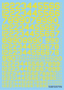 TECHMOD 72118 - 1:72 U.S. Serial & Code Numbers (Yellow)