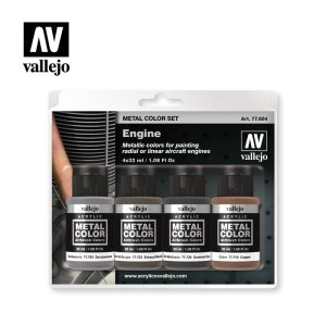 VALLEJO 77604 - Engine - Metal Color Set