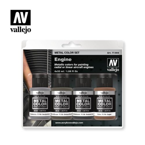 Go to product VALLEJO 77604 - Engine - Metal Color Set