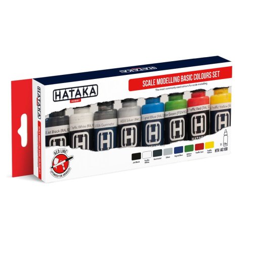 Go to product HATAKA AS100 - Scale Modelling Basic Colours paint set