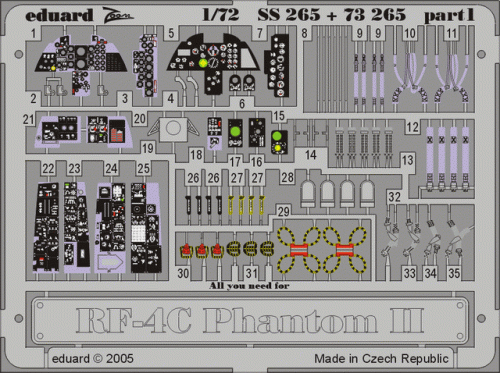 Go to product EDUARD SS265 - 1:72 RF-4C