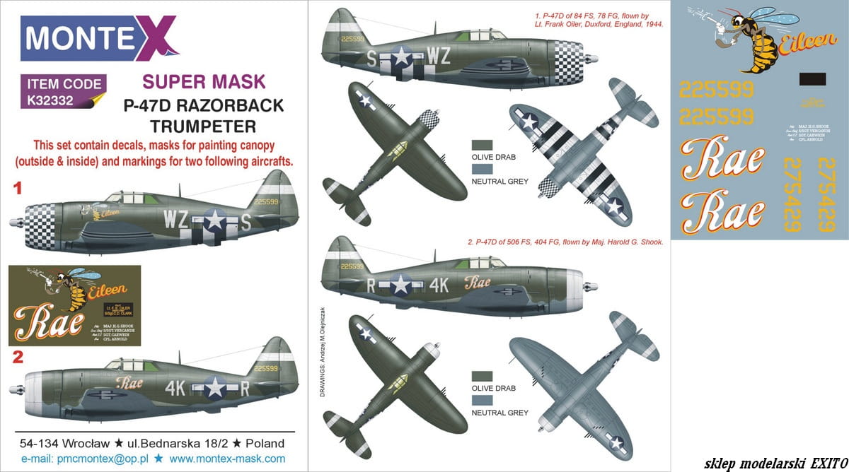 Go to product MONTEX K32332 - 1:32 P-47D Razorback