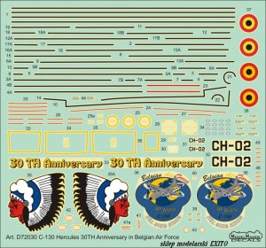 MODELMAKER D72030 - 1:72 C-130 30TH Anniversary in Belgian Air force