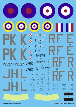 Go to product TECHMOD 48046 - 1:48 Hawker Hurricane Mk.I
