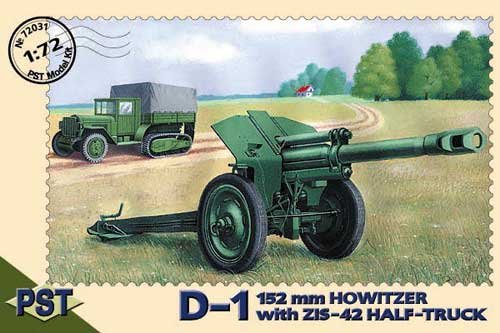 Go to product PST 72031 - 1:72 D-1 152 mm Howitzer with ZIS-42 Half-Truck