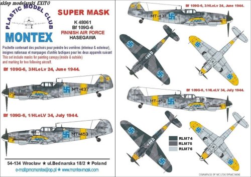 Go to product MONTEX K48061 - 1:48 Bf-109 G6 Finland
