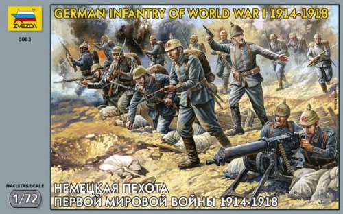 Go to product ZVEZDA 8083 - 1:72 WWI German Infantry