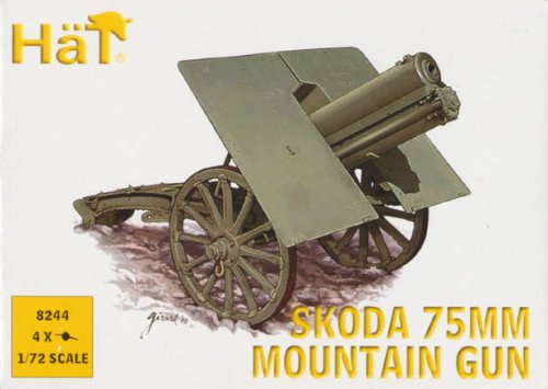 Go to product HAT 8244 - 1:72 WWI Skoda 75mm Mountain Gun
