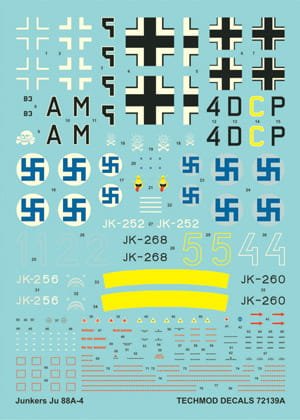 Go to product TECHMOD 72139 - 1:72 Junkers Ju-88A-4