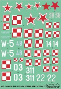 MODELMAKER D48050 - 1:48 Yak-1/7/9 in Polish service vol.2