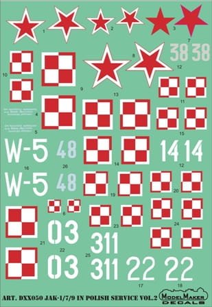 Go to product MODELMAKER D48050 - 1:48 Yak-1/7/9 in Polish service vol.2