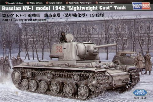 Go to product HOBBY BOSS 84814 - 1:48 Russia KV-1 model 1942 Lightweight Cast Tank