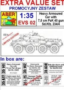 Go to product ABER EVS02 - 1:35 Sd.Kfz.234/4 w/ 7,5cm PaK 40 Gun - Extra Value Set