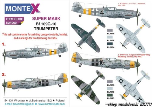Go to product MONTEX K24060 - 1:24 Messerschmitt Bf-109G-10